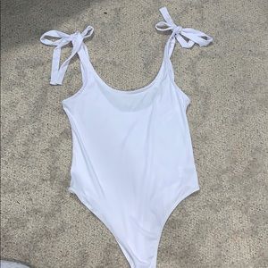 White onesie tank top